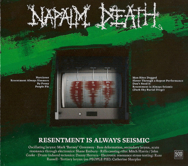 NAPALM DEATH  - RESENTMENT IS ALWAYS SEISMIC-A FINAL THR