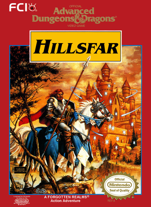 ADVANCED DUNGEONS & DRAGONS: HILLSFA  - NES (W/BOX)