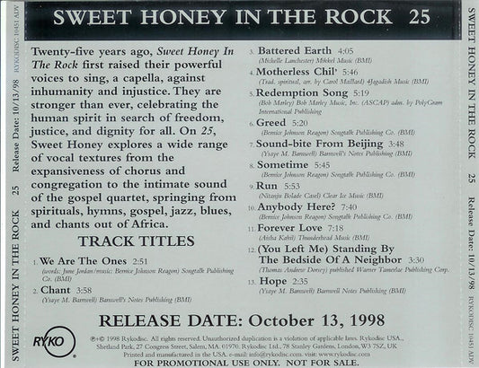 SWEET HONEY IN THE ROCK  - 25