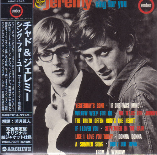 CHAD & JEREMY  - SING FOR YOU