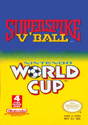 SUPER SPIKE V'BALL/WORLD CUP SOCCER  - NES (W/BOX)