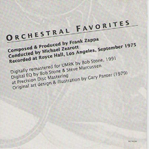 FRANK ZAPPA - CD ORCHESTRAL FAVORITES