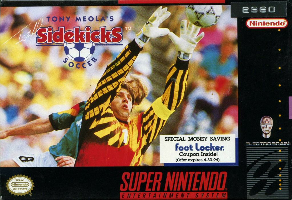 TONY MEOLA'S SIDEKICKS SOCCER  - SNES (W/BOX & MANUAL)