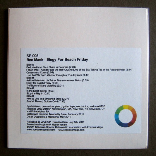 BEE MASK  - ELEGY FOR BEACH FRIDAY