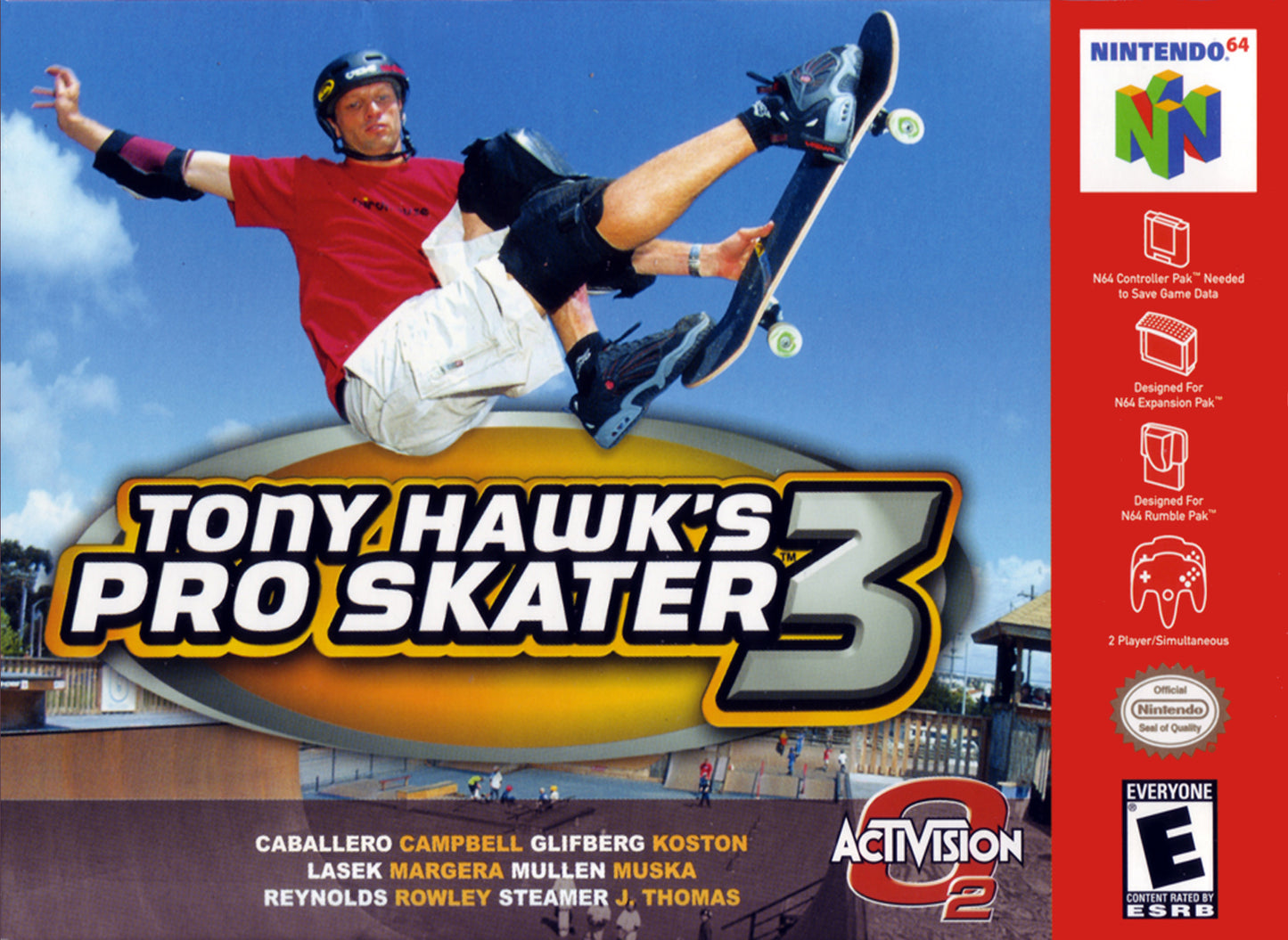 TONY HAWK'S PRO SKATER 3  - N64 (W/BOX)
