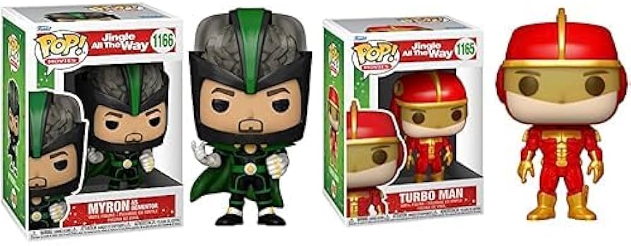 JINGLE ALL THE WAY: TURBO MAN #1165/MYRON AS DEMENTOR #1166 - FUNKO POP!-SET OF 2