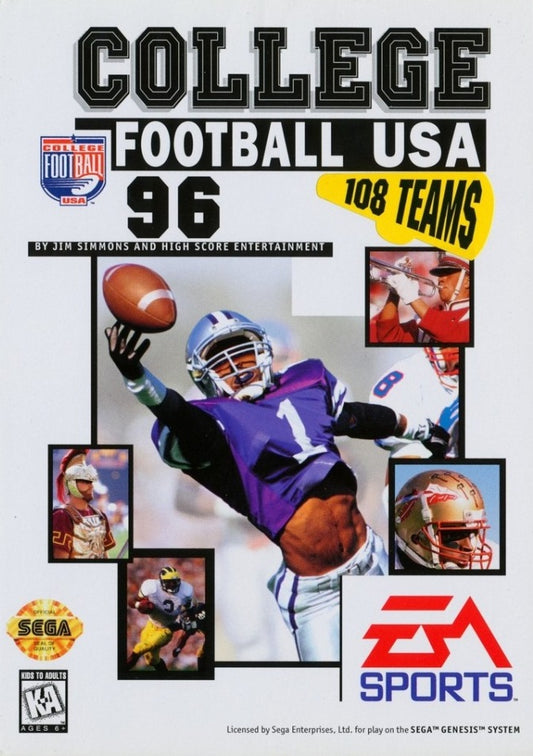 COLLEGE FOOTBALL USA 96  - GENESIS