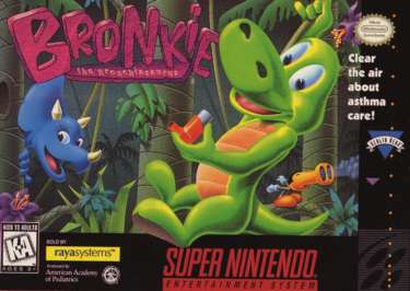 BRONKIE THE BRONCHIASAURUS  - SNES (W/BOX & MANUAL)