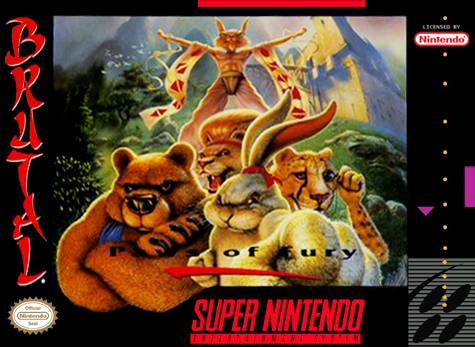 BRUTAL PAWS OF FURY  - SNES (W/BOX)