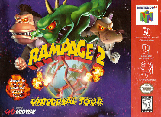 RAMPAGE 2: UNIVERSAL TOUR [BIG BOX]  - N64 (W/BOX)