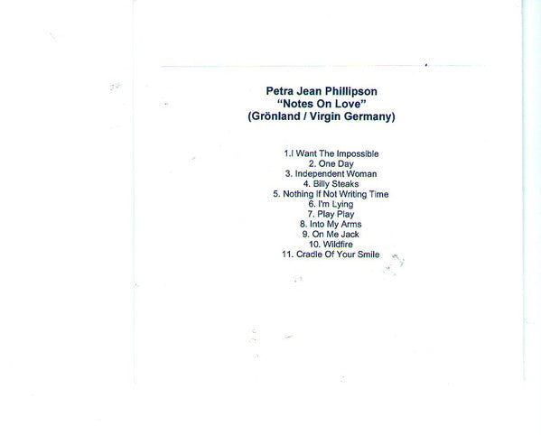 PHILLIPSON, PETRA JEAN  - NOTES ON LOVE
