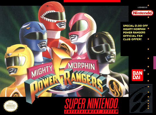 MIGHTY MORPHIN POWER RANGERS  - SNES (W/BOX)