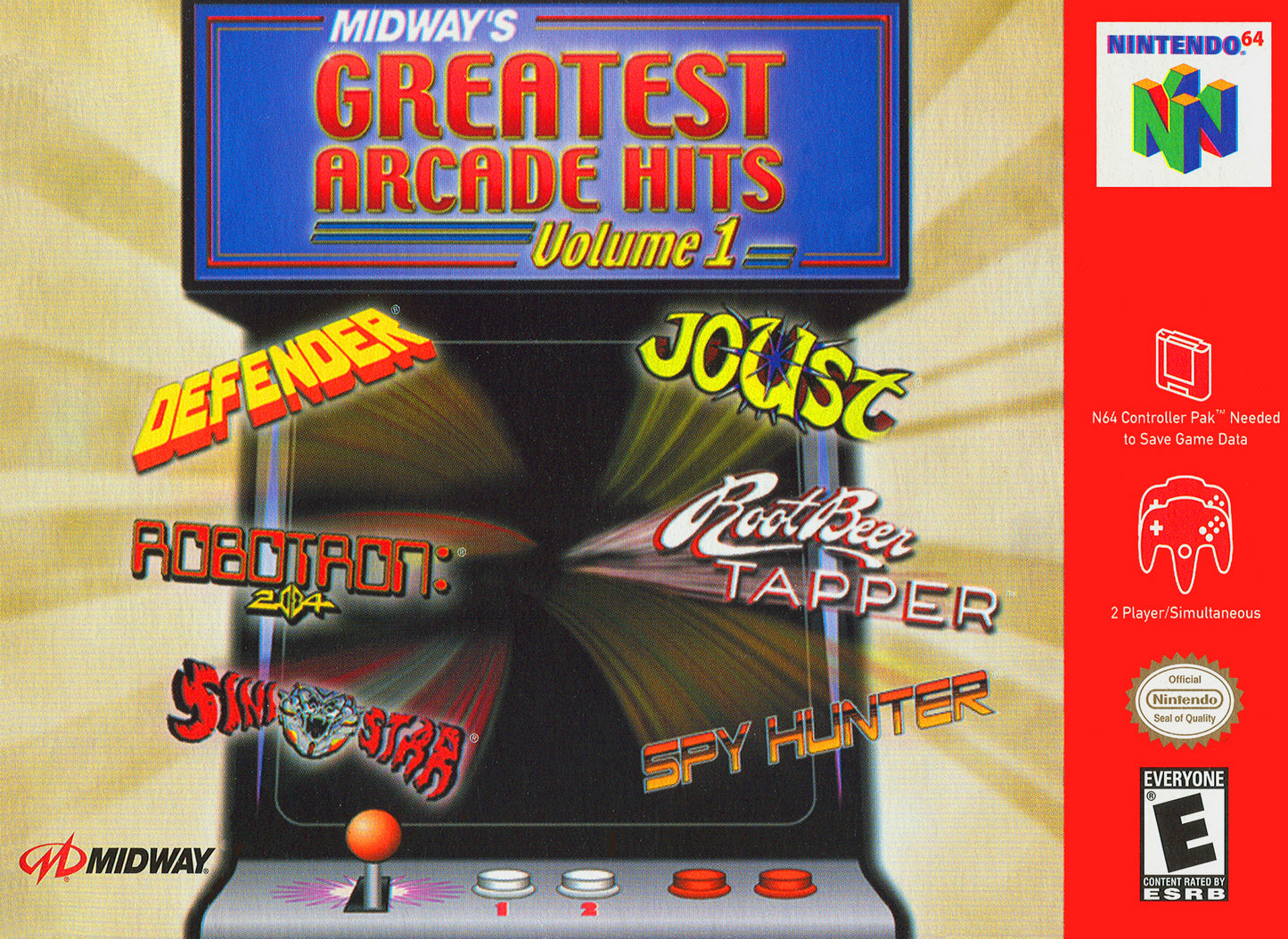MIDWAY'S GREATEST ARCADE HITS VOL. 1  - N64