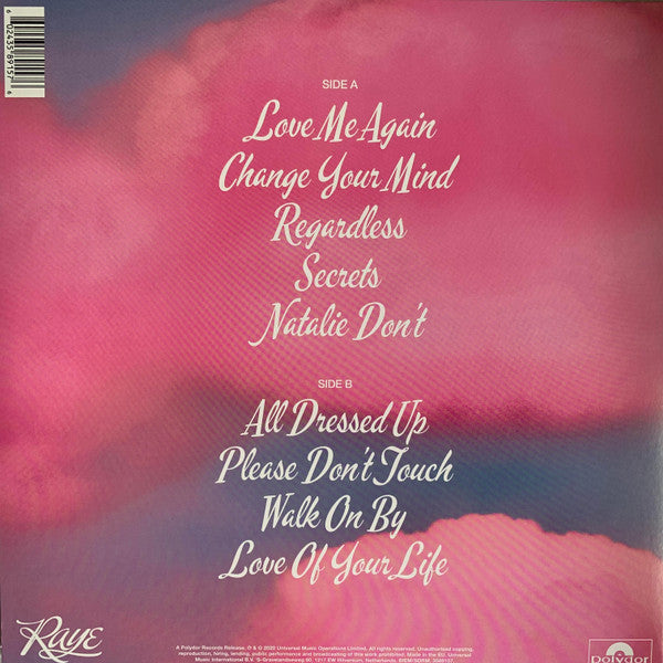 Raye - Euphoric Sad Songs (Pink) (Used LP)