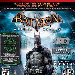 BATMAN ARKHAM ASYLUM: GAME OF THE YEAR - PLAYSTATION 3 GAME OF THE YEAR EDITION