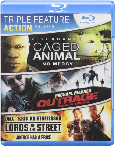 CAGED ANIMAL/OUTRAGE/LORDS OF THE STREET - BLU-TRIPLE FEATURE ACTION VOLUME 3