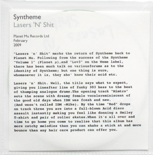 SYNTHEME  - LASERS N SHIT