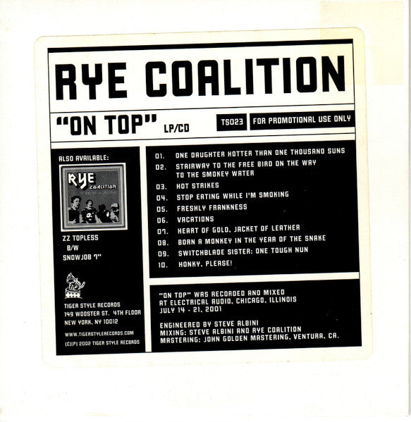 RYE COALITION  - ON TOP