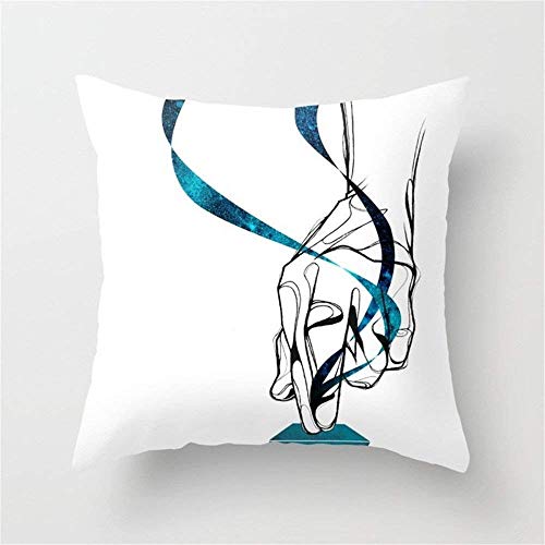 DHF016974S ATHLETIC GREY CUSHION COVER THROW PILLOW CASE 18X18 INCH FOR DECORATION BEDROOM SOFA (CD)