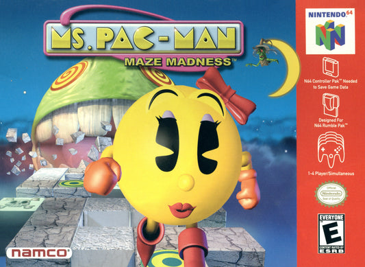 MS. PAC-MAN: MAZE MADNESS  - N64 (W/BOX & MANUAL)
