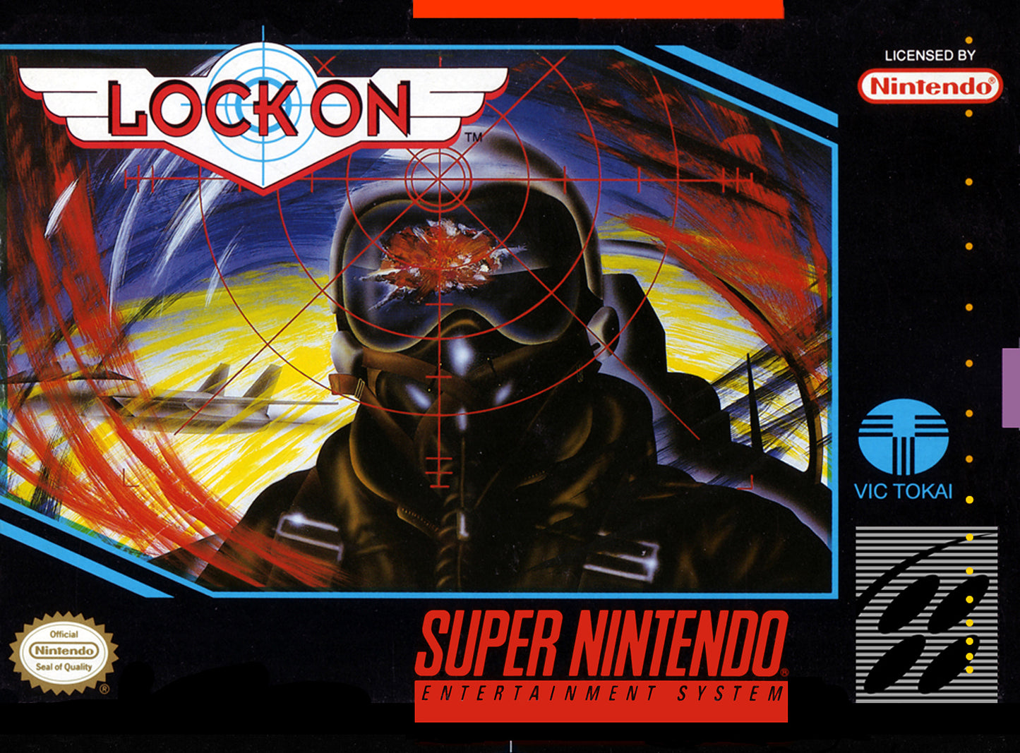 LOCK ON  - SNES (W/BOX & MANUAL)