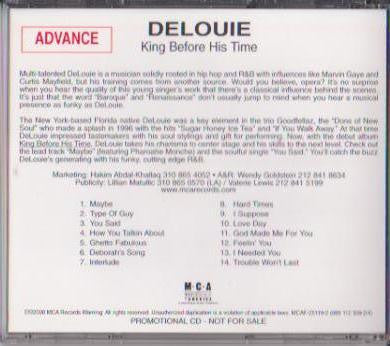 DELOUIE  - KING BEFORE HIS TIME