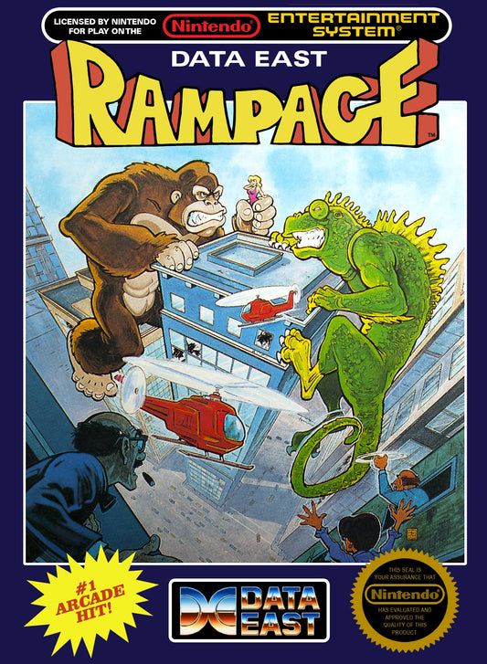 RAMPAGE  - NES (W/BOX & MANUAL)