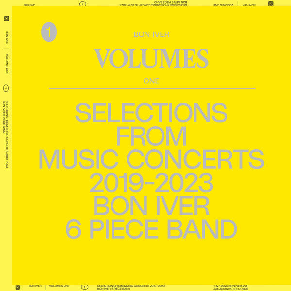 BON IVER - VOLUMES: ONE - SELECTIONS FROM MUSIC CONCERTS 2019-2023 BON IVER 6 PIECE BAND