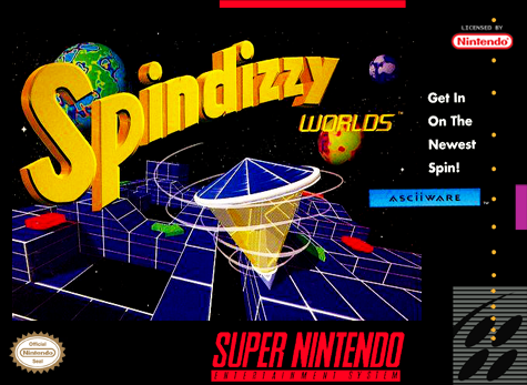 SPINDIZZY WORLDS  - SNES (W/BOX & MANUAL)