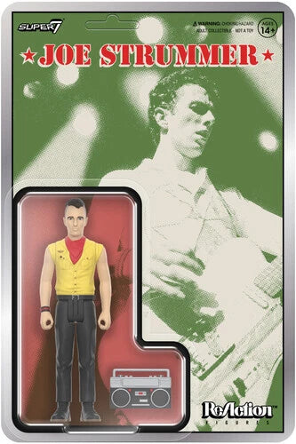 CLASH: JOE STRUMMER - SUPER 7-REACTION-3.75"